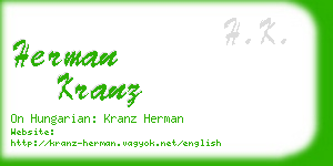 herman kranz business card